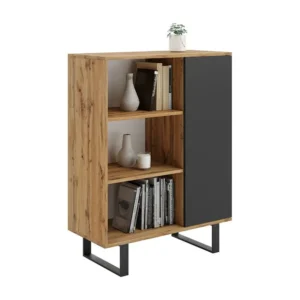 Vitrinekast FONDI SC90 1D 90x40x116 Beige