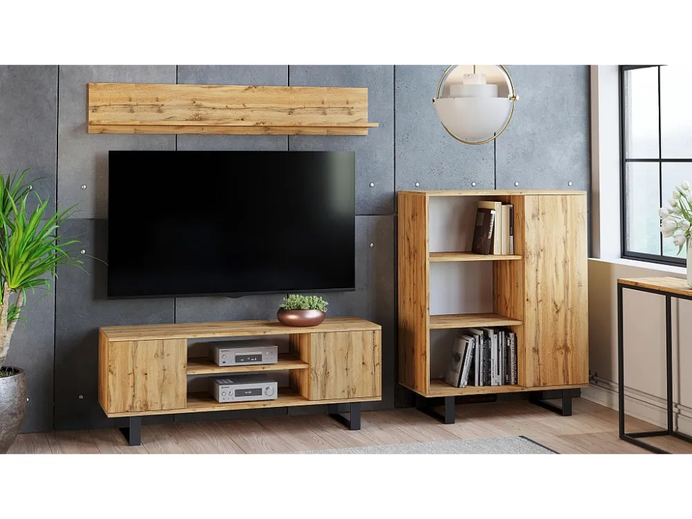 Vitrinekast FONDI SC90 1D 90x40x116 Beige