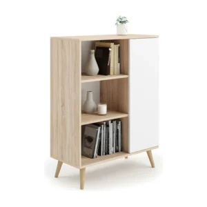 Vitrinekast FONDI SC90 1D 90x40x116 Beige