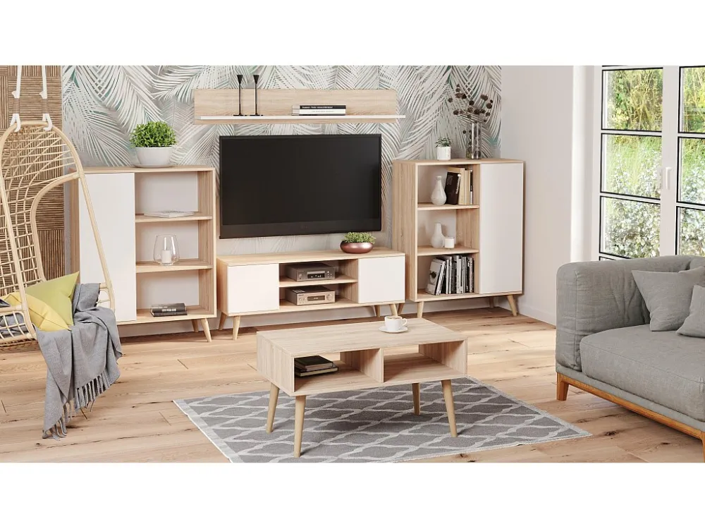 Vitrinekast FONDI SC90 1D 90x40x116 Beige