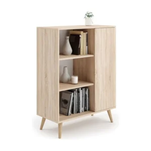 Vitrinekast FONDI SC90 1D 90x40x116 Beige