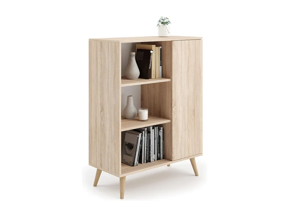 Vitrinekast FONDI SC90 1D 90x40x116 Beige