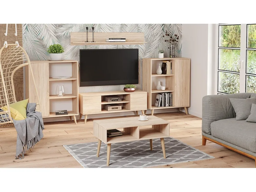 Vitrinekast FONDI SC90 1D 90x40x116 Beige