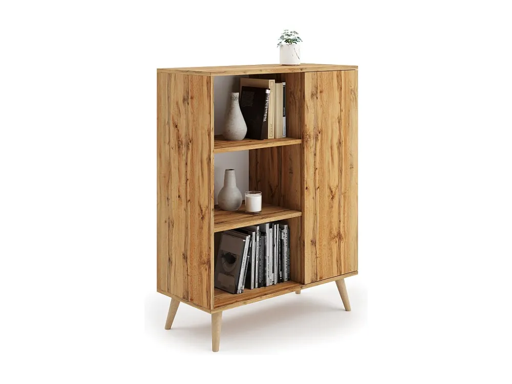 Vitrinekast FONDI SC90 1D 90x40x116 Beige