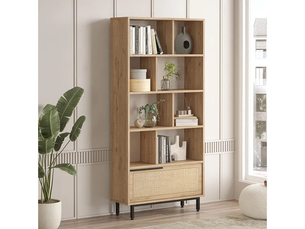 Vitrinekast OCEAN SC84 1D 84x30x176 Lichtbeige