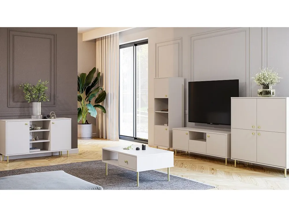 Vitrinekast VENUS SC50 2D 50x40x153 Beige