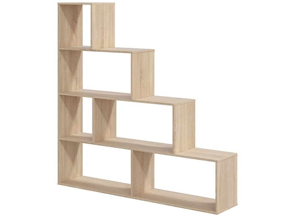 Boekenkast Jaén Kleur Eiken 6 Vakken, voor Woonkamer Eetkamer VS Venta-stock