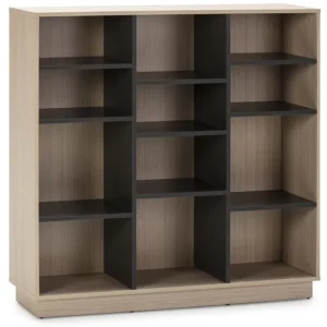 Boekenkast Vigo 110x110 cm, kantoorkast, eiken/grijs. VS Venta-stock
