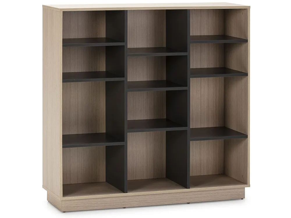 Boekenkast Vigo 110x110 cm, kantoorkast, eiken/grijs. VS Venta-stock