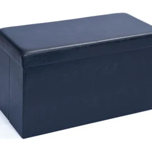 Sanne opbergdozen voetenbank met deksel, zwart. ebuy24