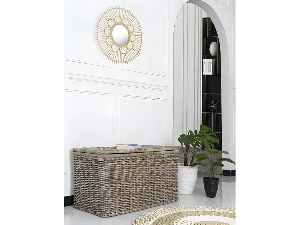 Opbergruimte van kubu TIMGAD - L100 x D55 x H55 cm - Natuurlijk Grijs - Koop nu online OZAIA