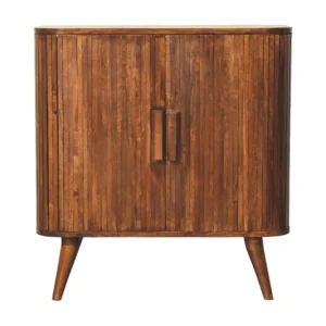 Artisan Furniture Massief Houten Kastanje Stripe Kast, Woonkamer Slaapkamer Opbergruimte