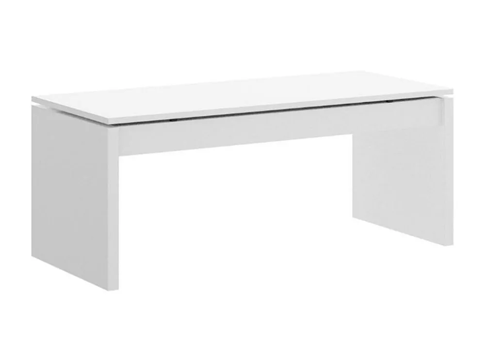 Salontafel BASTIAN - Verstelbaar blad - Wit