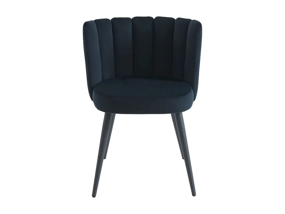 Set van 6 stoelen van velours en metaal - Zwart - PRANILA PASCAL MORABITO