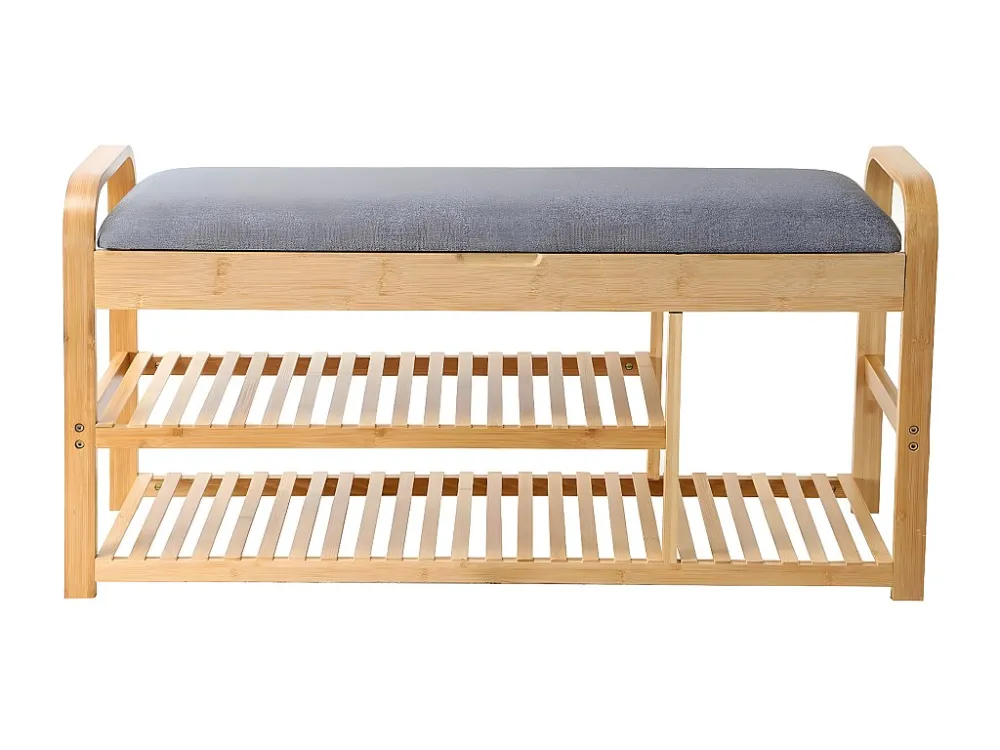 Bamboe Schoenbank met 2 planken L100 cm Calicosy