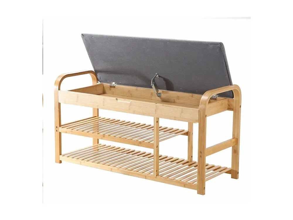Bamboe Schoenbank met 2 planken L100 cm Calicosy