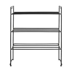 Schoenenrek Swansea, Zwart, 49,5x25x60 cm, EPIKASA