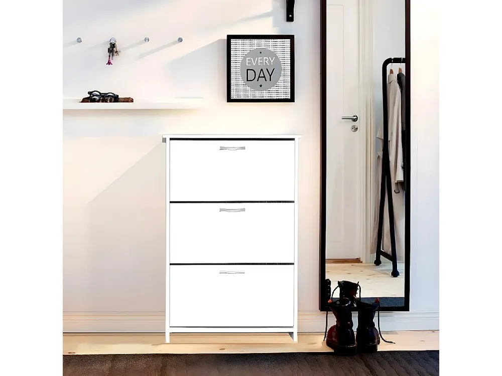 Tea Schoenenkast, Wit, 72x25,5x112 cm, EPIKASA