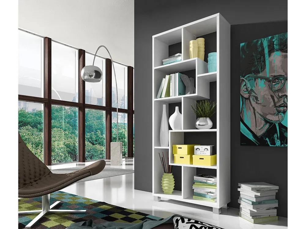 Entrance Set, Windmodel, 90x26x101.5 cm / 68.5x25x161cm, 1 Zapatero -meubels en 1 plank, Eik en wit, Noordse stijl Skraut...
