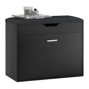 SoBuy Schoenenbank Schoenenkast Schoenenkast Ingangsmeubel 1 Klep met opklapbare zitting Gewatteerd kussen – 60x30x49 cm,...