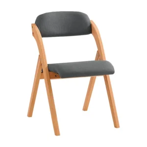 SoBuy Houten klapstoel met comfortabele gevoerde zitting en rugleuning Fauteuilstoel voor keuken, kantoor, eetkamer, enz....