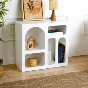 Eigentijdse sidetable met 5 nissen - Wit - LUELA