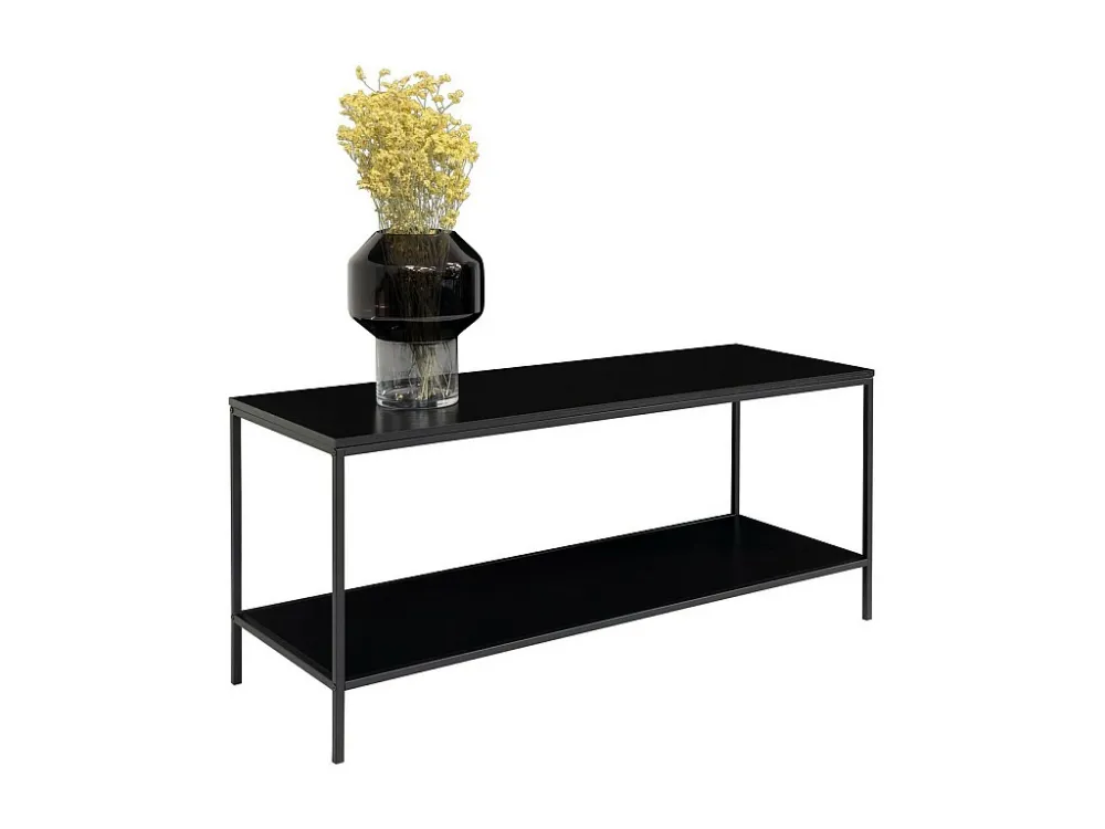 Table Console Vita, Noir, 36x100x45 cm, EPIKASA