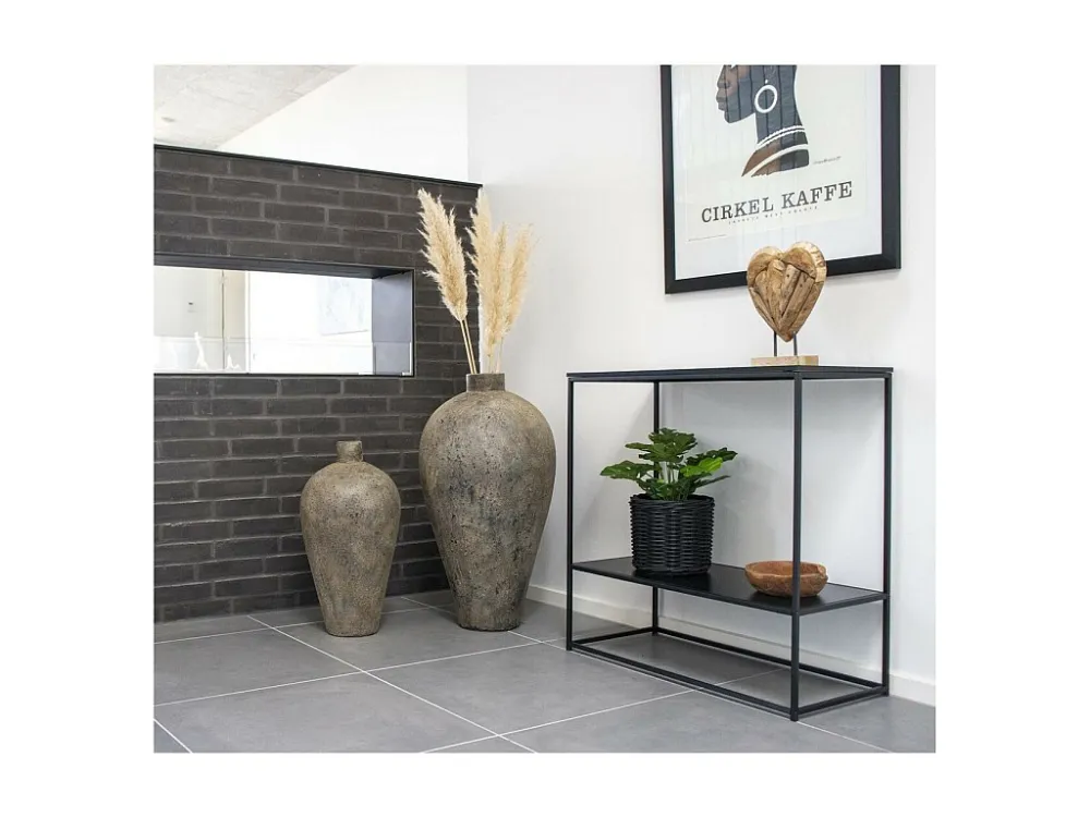 Table Console Vita, Noir, 36x80x80 cm, EPIKASA