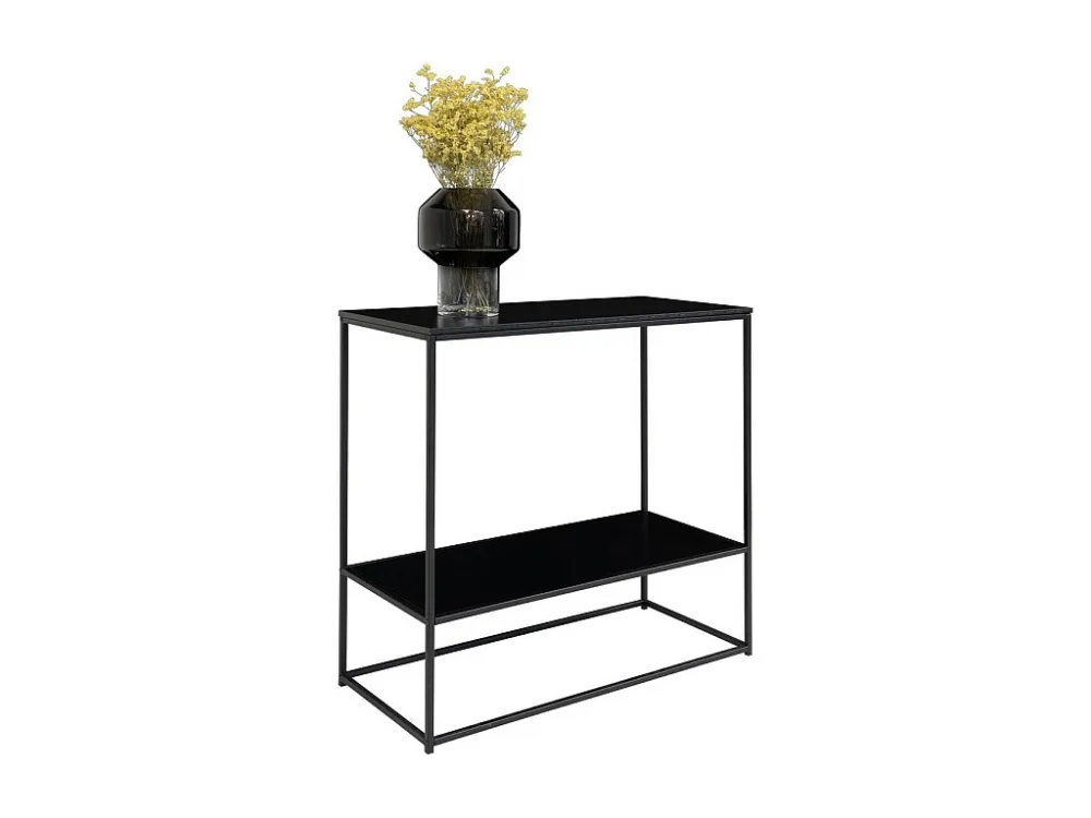 Table Console Vita, Noir, 36x80x80 cm, EPIKASA