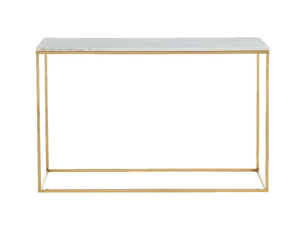 Design sidetable ARETHA - Marmer en metaal - Wit en goudkleurig - Koop nu goedkoop online PASCAL MORABITO