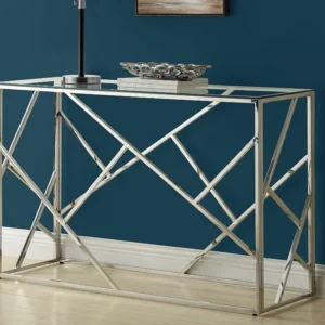 Sidetable ATHENA - Gehard glas en staal - Chroomkleurig PASCAL MORABITO