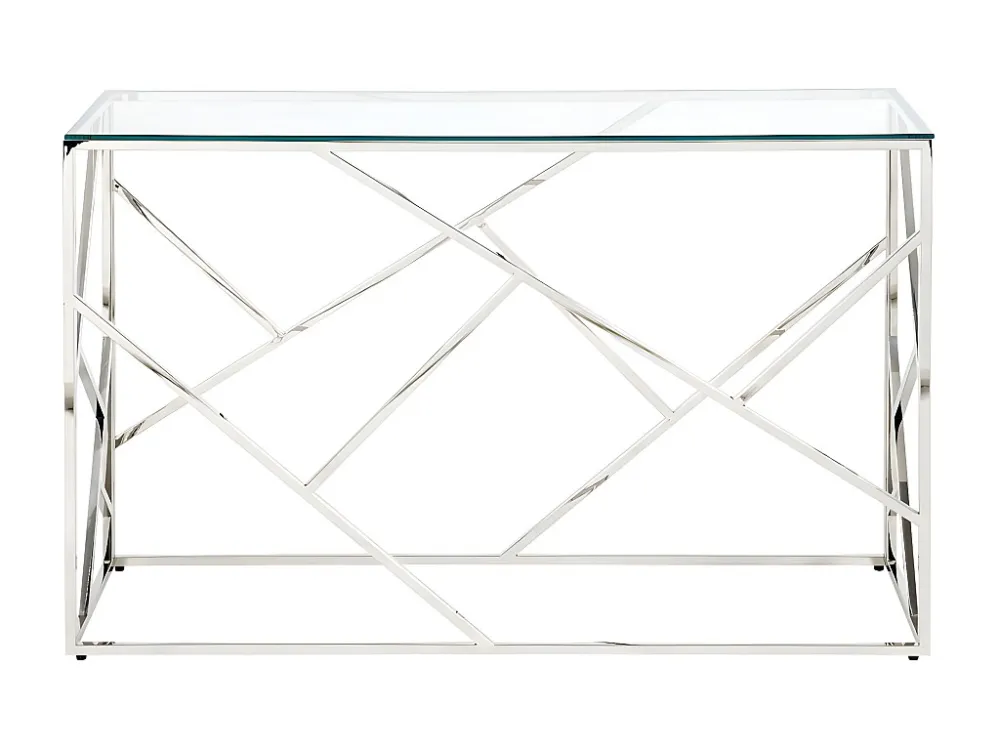 Sidetable ATHENA - Gehard glas en staal - Chroomkleurig PASCAL MORABITO