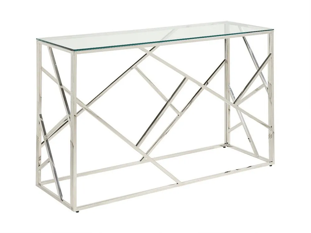 Sidetable ATHENA - Gehard glas en staal - Chroomkleurig PASCAL MORABITO