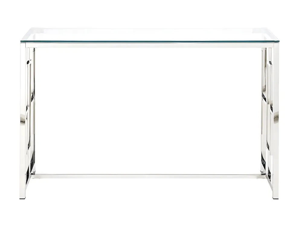 Sidetable CLOTILDE - Gehard glas en staal - Chroomkleurig PASCAL MORABITO