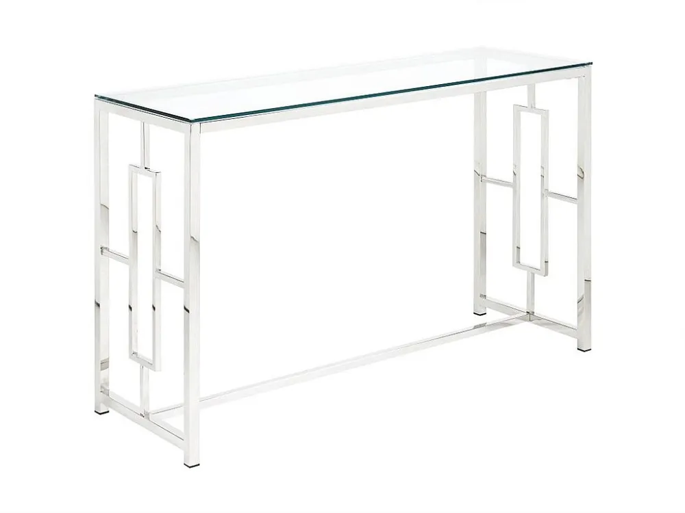 Sidetable CLOTILDE - Gehard glas en staal - Chroomkleurig PASCAL MORABITO