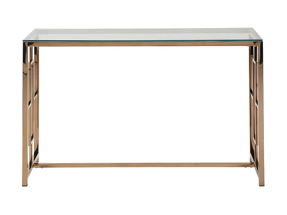 Sidetable CLOTILDE - Gehard glas en staal - Koperkleurig PASCAL MORABITO