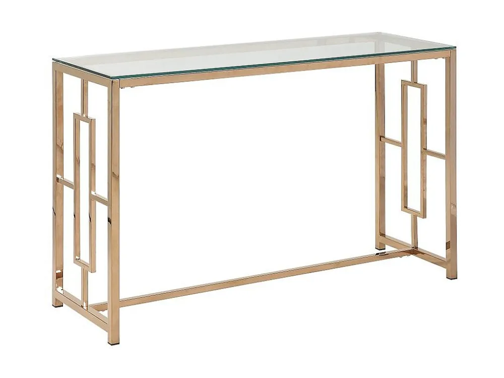 Sidetable CLOTILDE - Gehard glas en staal - Koperkleurig PASCAL MORABITO
