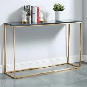 Sidetable design ARETHA - Marmer en metaal - Zwart en goudkleurig PASCAL MORABITO