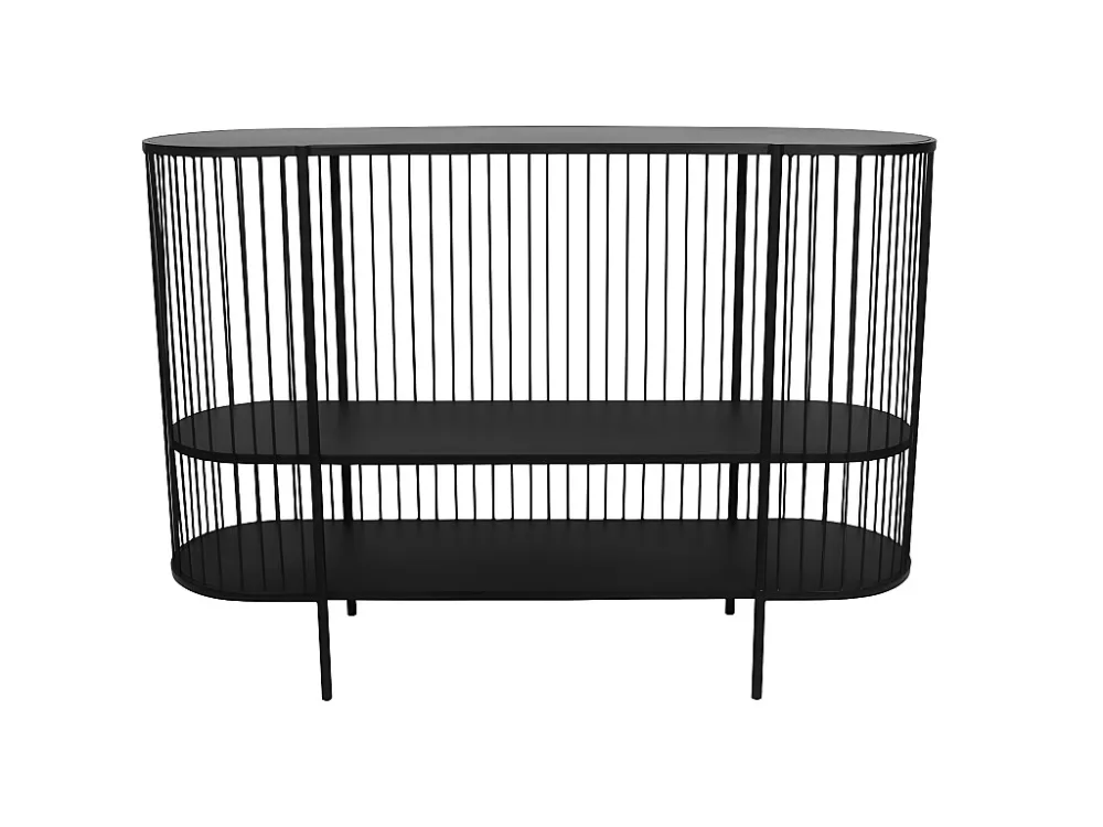 Sidetable ALEXIA - Metaal - 2 planken - Kleur: zwart