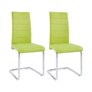 Adora Stoel 2pk Groen Chroom Loft24
