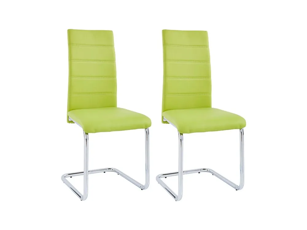 Adora Stoel 2pk Groen Chroom Loft24