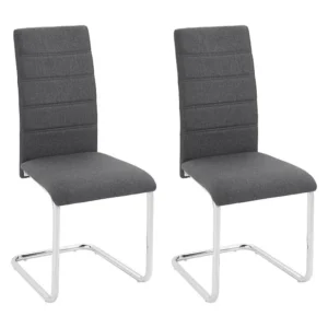 Stoel 2 PK Antraciet Grijs Loft24