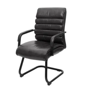 Conferentiestoel MCW-H31, kunstleer zwart