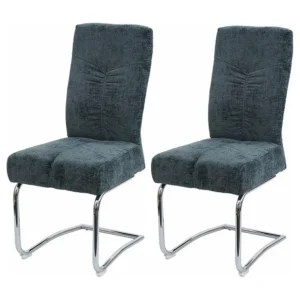 Eetkamerstoel MCW-G56 (set van 2), blauw-groen