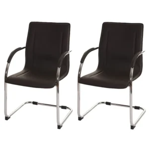 Perm eetkamerstoel (set van 2), bruin MCW