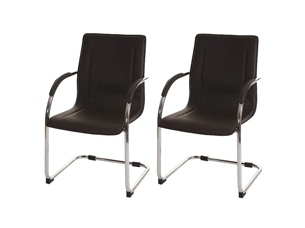 Perm eetkamerstoel (set van 2), bruin MCW