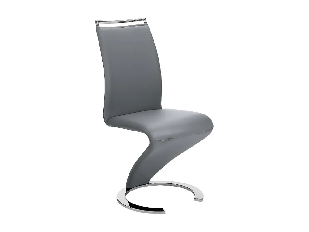 Set van 2 stoelen TWIZY - grijs kunstleer