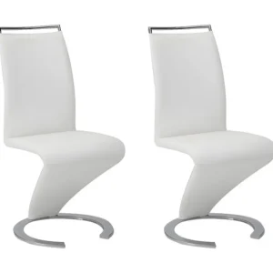 Set van 2 stoelen TWIZY - wit kunstleer