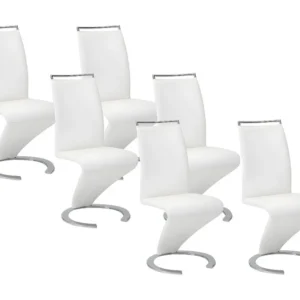 Set van 6 stoelen TWIZY - Wit kunstleer