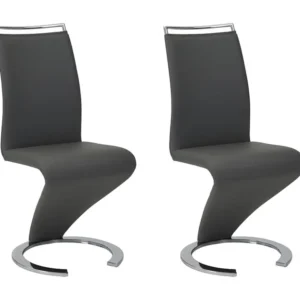 Set van 2 stoelen TWIZY - zwart kunstleer